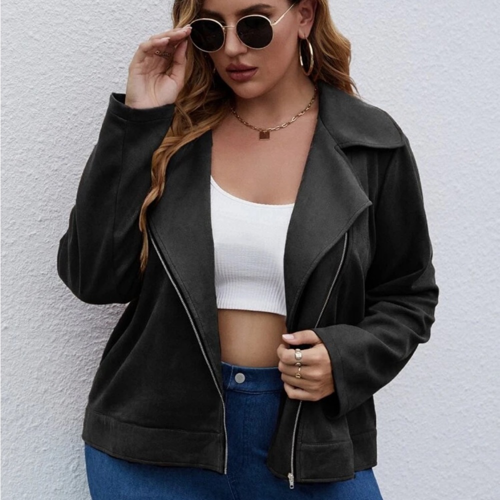 Suede Moto Jacket